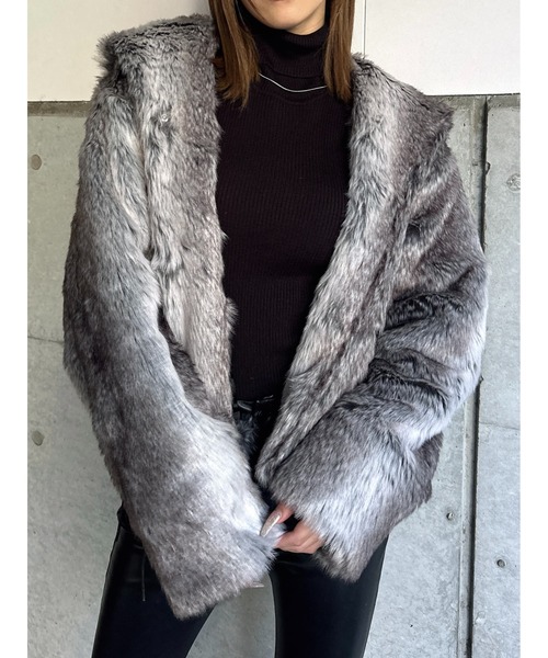 EGOIST（エゴイスト）の「ニュアンスカラーファーコート（その他アウター・レディース・グレー・FREE）」の13枚目の写真