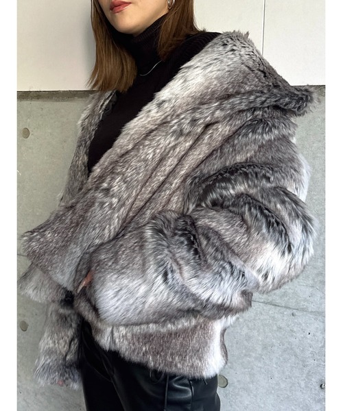 EGOIST（エゴイスト）の「ニュアンスカラーファーコート（その他アウター・レディース・グレー・FREE）」の15枚目の写真