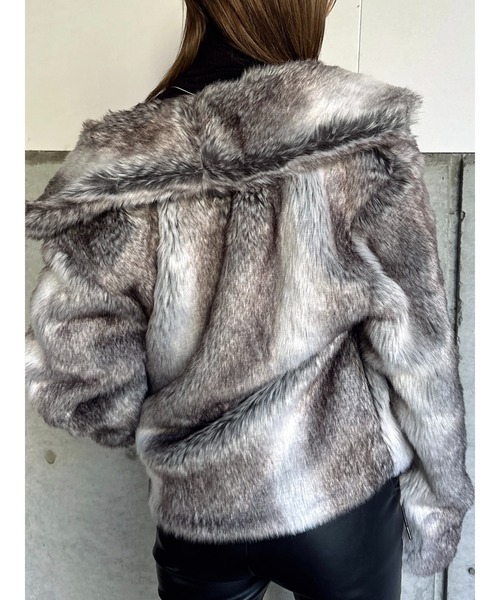 EGOIST（エゴイスト）の「ニュアンスカラーファーコート（その他アウター・レディース・グレー・FREE）」の16枚目の写真