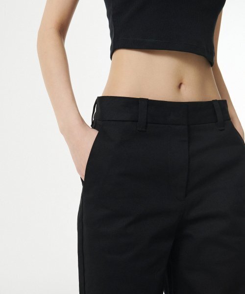 MUSINSA STANDARD WOMAN（ムシンサスタンダードウーマン）の「ウィメンズヘビーウェイトCPレギュラーフィットチノパンツ[ブラック]（その他パンツ・レディース・その他・30/24/25/26/27/28/29）」の5枚目の写真