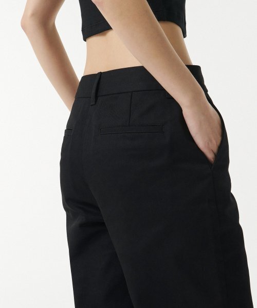 MUSINSA STANDARD WOMAN（ムシンサスタンダードウーマン）の「ウィメンズヘビーウェイトCPレギュラーフィットチノパンツ[ブラック]（その他パンツ・レディース・その他・30/24/25/26/27/28/29）」の6枚目の写真