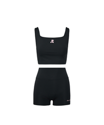 Rest&Recreation（レストアンドレクリエーション）の「LOGO TOP + SHORTS SET - BLACK（スポーツグッズ）」
