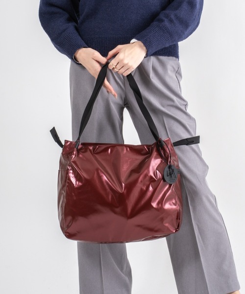 Jack Gomme（ジャックゴム）の「【JACK GOMME】ショルダーバッグ トートバッグ　LEVANT Sac cabas（ショルダーバッグ・レディース・インディゴブルー/モカ/シルバー/ブラック/アイボリー/オリーブ/ワインレッド・FREE）」の6枚目の写真