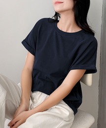 しっかり素材の大人Tシャツ|選べる11色 綿混 カラー 半袖 カットソー レディース