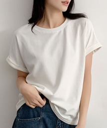 しっかり素材の大人Tシャツ｜選べる11色 綿混 カラー 半袖 カットソー レディース