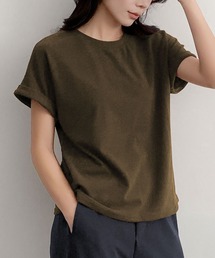 しっかり素材の大人Tシャツ|選べる11色 綿混 カラー 半袖 カットソー レディース