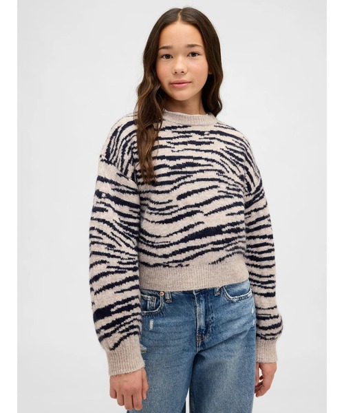 GAP(ギャップ)の「リラックスフィット クルーネックセーター (キッズ)(ニット/セーター・キッズ・アニマル・160cm/150cm/140cm/130cm/120cm/110cm)」の1枚目の写真
