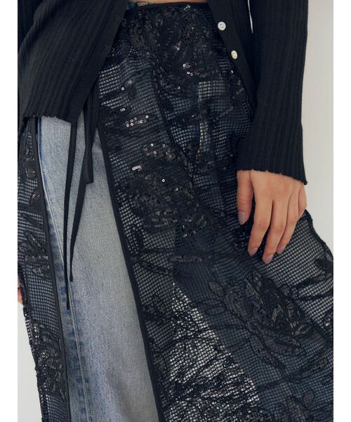 Ungrid（アングリッド）の「スパンコールマルチウェイメッシュスカート（スカート・レディース・ブラック/アイボリー・FREE）」の8枚目の写真