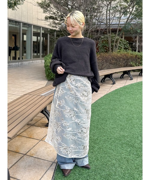 Ungrid（アングリッド）の「スパンコールマルチウェイメッシュスカート（スカート・レディース・ブラック/アイボリー・FREE）」の21枚目の写真