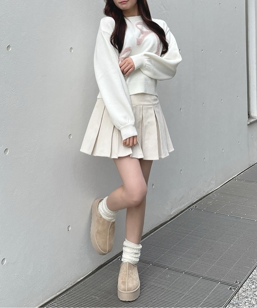 one way（ワンウェイ）の「コーデュロイ太ベルトプリーツスカート（スカート・レディース・ブラウン/ホワイト/ブラック・SMALL/MEDIUM）」の7枚目の写真