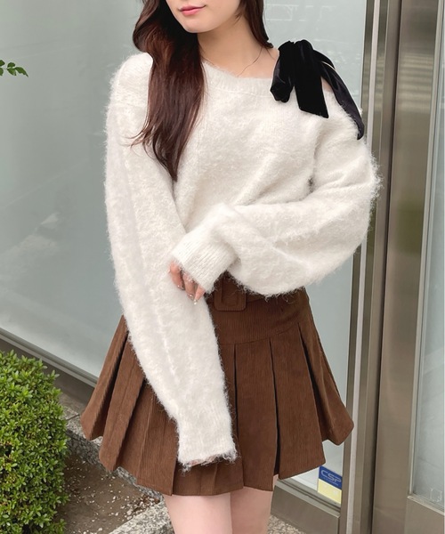 one way（ワンウェイ）の「コーデュロイ太ベルトプリーツスカート（スカート・レディース・ブラウン/ホワイト/ブラック・SMALL/MEDIUM）」の11枚目の写真