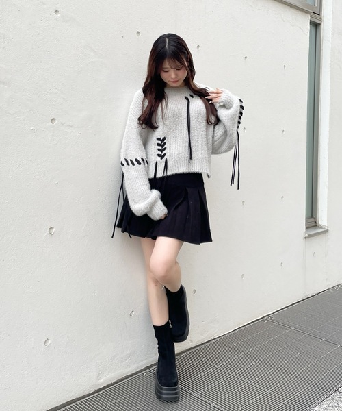 one way（ワンウェイ）の「コーデュロイ太ベルトプリーツスカート（スカート・レディース・ブラウン/ホワイト/ブラック・SMALL/MEDIUM）」の10枚目の写真