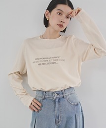 スラブ ロゴ長袖Tシャツ