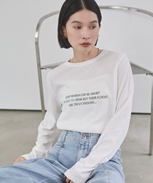 スラブ ロゴ長袖Tシャツ