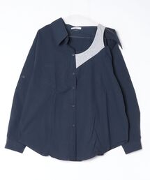 Max J（マックスジェイ）の「レイヤード風 オフショルダー シャツ（シャツ/ブラウス）」