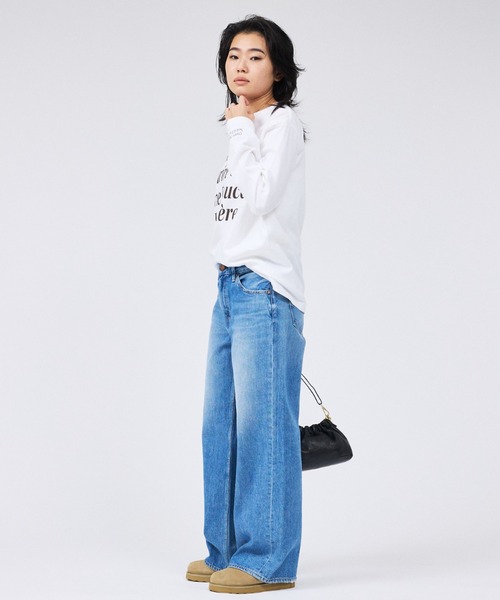 Rouge vif（ルージュヴィフ）の「【RED CARD/レッドカード】Freddie ローライズワイドバギーデニム（デニムパンツ・レディース・ブルー・23/22/24/25）」の8枚目の写真