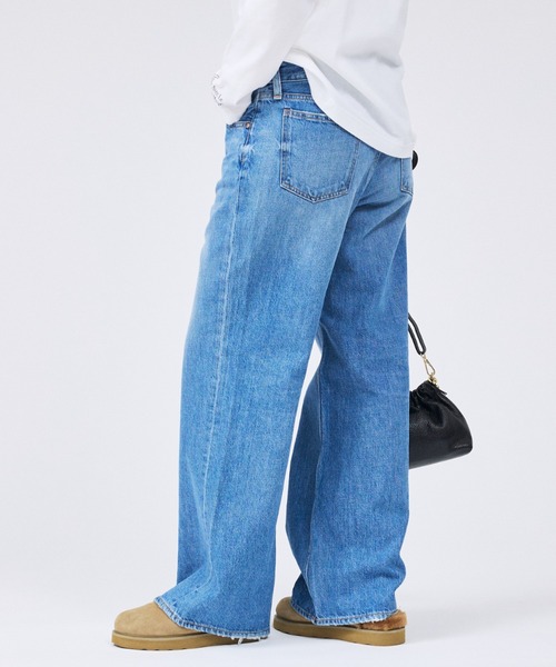 Rouge vif（ルージュヴィフ）の「【RED CARD/レッドカード】Freddie ローライズワイドバギーデニム（デニムパンツ・レディース・ブルー・23/22/24/25）」の4枚目の写真