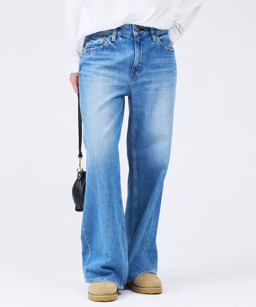 Rouge vif（ルージュヴィフ）の「【RED CARD/レッドカード】Freddie ローライズワイドバギーデニム（デニムパンツ・レディース・ブルー・23/22/24/25）」の2枚目の写真