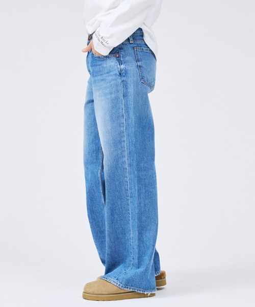 Rouge vif（ルージュヴィフ）の「【RED CARD/レッドカード】Freddie ローライズワイドバギーデニム（デニムパンツ・レディース・ブルー・23/22/24/25）」の3枚目の写真