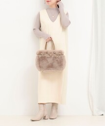 MICO COULIER | スエード×リブ2WAYジャンスカ(ワンピース)