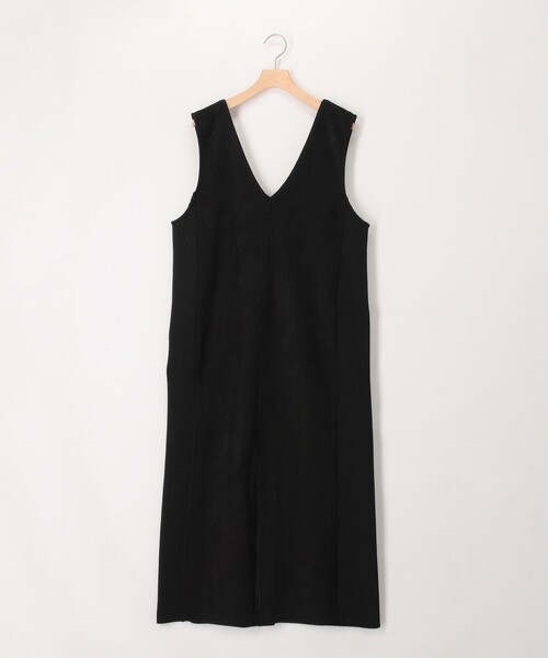 MICO COULIER（ミコクリエ）の「スエード×リブ2WAYジャンスカ（ワンピース・レディース・キナリ/ライトブルー/ブラック・38）」の2枚目の写真