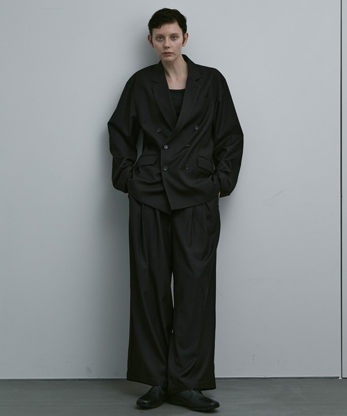 remer(リメール)の「CLASSIC TR WOOL DEEP TUCK TROUSERS / クラシックTRウールディープタックトラウザー【セットアップ対応】(その他パンツ・メンズ・ブラック/グレー・MEDIUM/SMALL/LARGE)」の16枚目の写真
