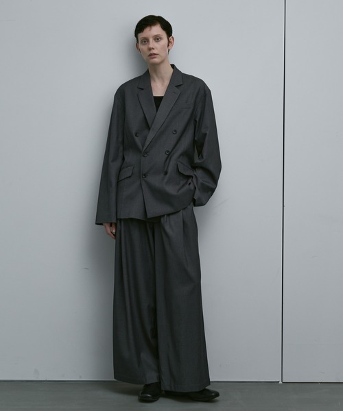 remer(リメール)の「CLASSIC TR WOOL DEEP TUCK TROUSERS / クラシックTRウールディープタックトラウザー【セットアップ対応】(その他パンツ・メンズ・ブラック/グレー・MEDIUM/SMALL/LARGE)」の7枚目の写真