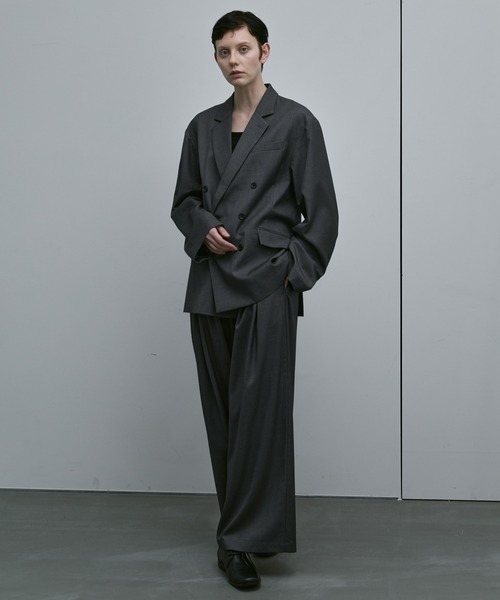 remer(リメール)の「CLASSIC TR WOOL DEEP TUCK TROUSERS / クラシックTRウールディープタックトラウザー【セットアップ対応】(その他パンツ・メンズ・ブラック/グレー・MEDIUM/SMALL/LARGE)」の10枚目の写真