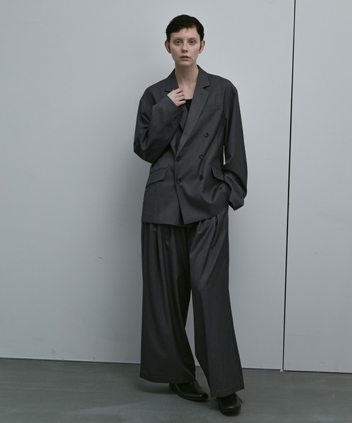 remer(リメール)の「CLASSIC TR WOOL DEEP TUCK TROUSERS / クラシックTRウールディープタックトラウザー【セットアップ対応】(その他パンツ・メンズ・ブラック/グレー・MEDIUM/SMALL/LARGE)」の11枚目の写真