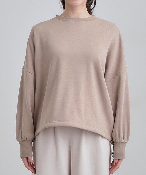 SHOO・LA・RUE（シューラルー）の「ゆったりシルエットの ドロスト裏シャギースウェット（スウェット・レディース・ブラック/ベージュ/ライトグレー・00）」の16枚目の写真