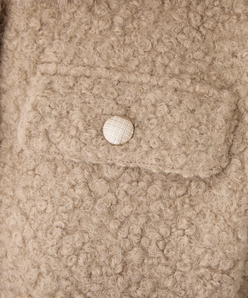 Seemi. byNICECLAUP（ シーミーバイナイスクラップ）の「【Seemi.】フードファーボアジャケット（その他アウター・レディース・ベージュ/ブラック/オフホワイト・FREE）」の8枚目の写真