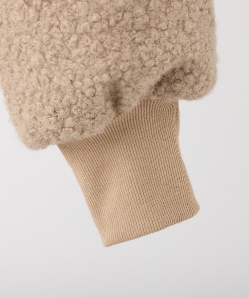 Seemi. byNICECLAUP（ シーミーバイナイスクラップ）の「【Seemi.】フードファーボアジャケット（その他アウター・レディース・ベージュ/ブラック/オフホワイト・FREE）」の9枚目の写真