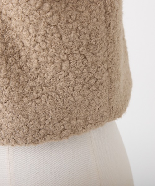 Seemi. byNICECLAUP（ シーミーバイナイスクラップ）の「【Seemi.】フードファーボアジャケット（その他アウター・レディース・ベージュ/ブラック/オフホワイト・FREE）」の10枚目の写真