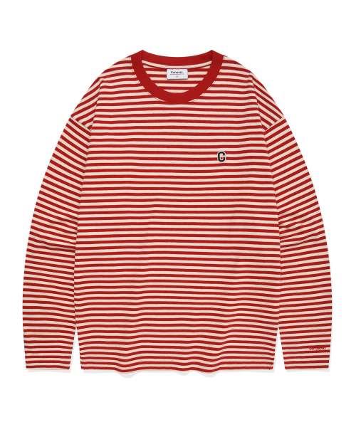 COVERNAT(カバーナット)の「カレッジストライプロングスリーブレッド(Tシャツ/カットソー・レディース・その他・X-LARGE/LARGE)」の1枚目の写真