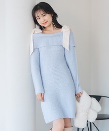 WILLSELECTION | リボンショルダーオフショルニットワンピース(ワンピース)