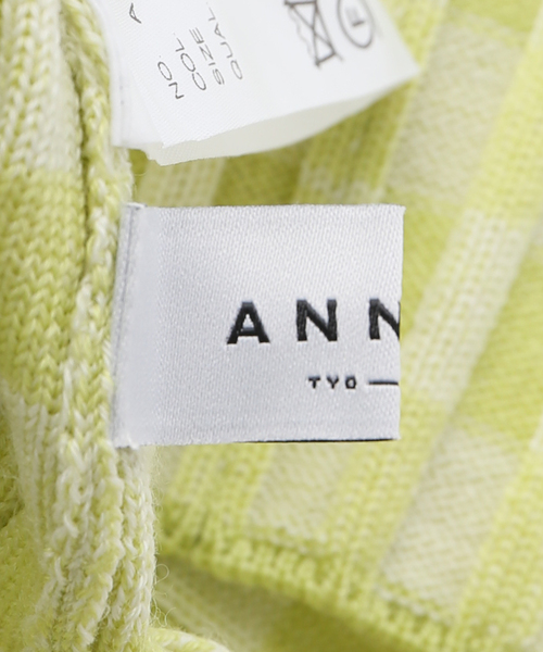 JOURNAL STANDARD（ジャーナルスタンダード）の「【ANNUAL/アニュアル】 Chekered rib Turtle PO（ニット/セーター・レディース・グリーン/イエロー・FREE）」の8枚目の写真