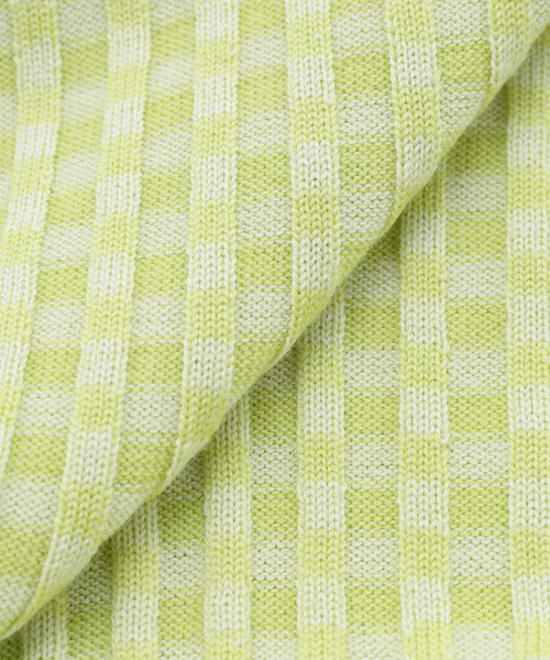 JOURNAL STANDARD（ジャーナルスタンダード）の「【ANNUAL/アニュアル】 Chekered rib Turtle PO（ニット/セーター・レディース・グリーン/イエロー・FREE）」の10枚目の写真