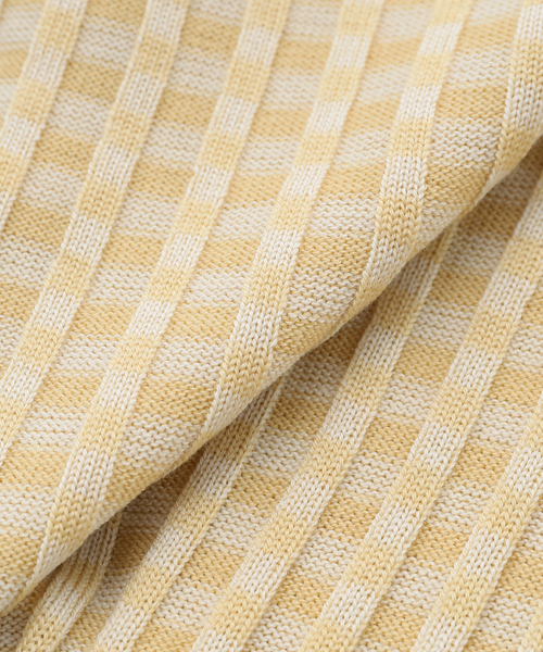 JOURNAL STANDARD（ジャーナルスタンダード）の「【ANNUAL/アニュアル】 Chekered rib Turtle PO（ニット/セーター・レディース・グリーン/イエロー・FREE）」の11枚目の写真