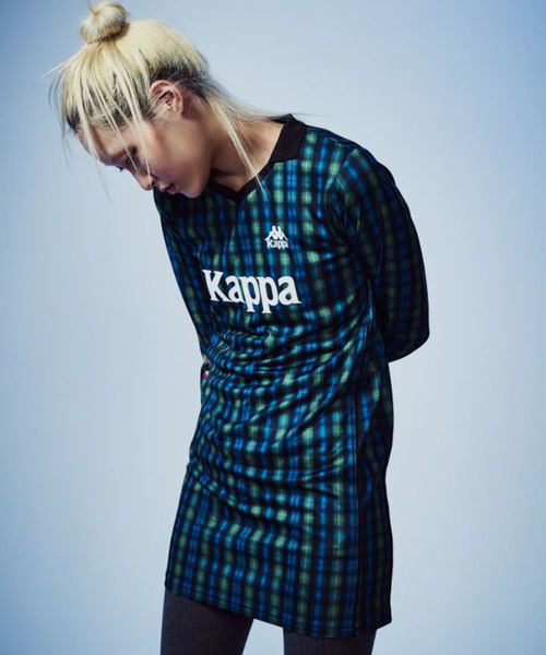 Kappa(カッパ)の「【Kappa/カッパ】ゲームシャツワンピース(ワンピース・レディース・ブラック/グリーン・SMALL/MEDIUM)」の6枚目の写真