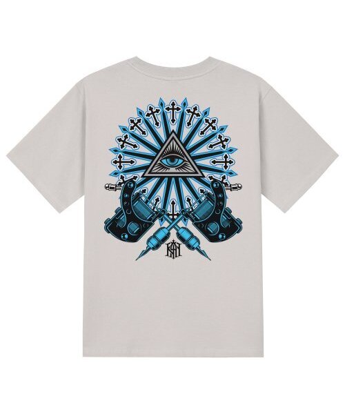KAN6312(カン6312)の「KTC0013 タトゥーカン 半袖Tシャツ - ベージュ(Tシャツ/カットソー・メンズ・その他・LARGE/MEDIUM/SMALL/X-LARGE)」の1枚目の写真