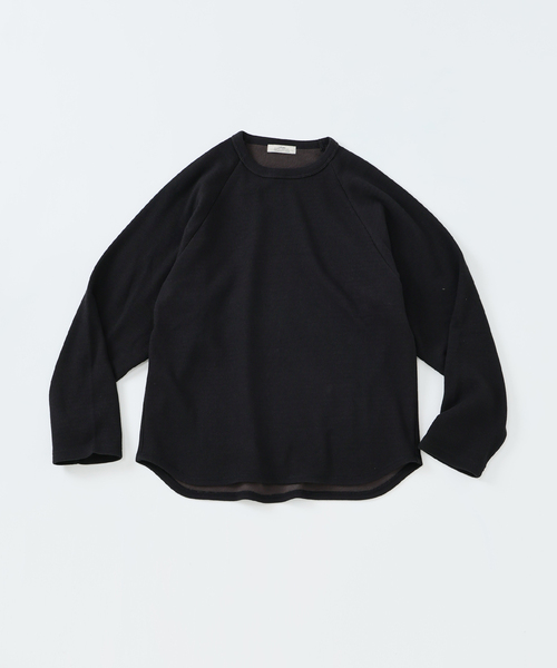 JOURNAL STANDARD relume（ジャーナルスタンダード　レリューム）の「バックベロア サーマル クルーネック（Tシャツ/カットソー・メンズ・チャコールグレー/ブラック/アイボリー・MEDIUM/LARGE）」の3枚目の写真