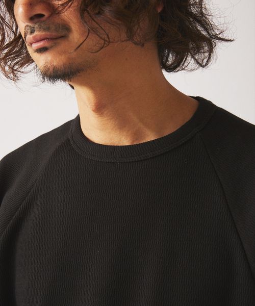 JOURNAL STANDARD relume（ジャーナルスタンダード　レリューム）の「バックベロア サーマル クルーネック（Tシャツ/カットソー・メンズ・チャコールグレー/ブラック/アイボリー・MEDIUM/LARGE）」の9枚目の写真