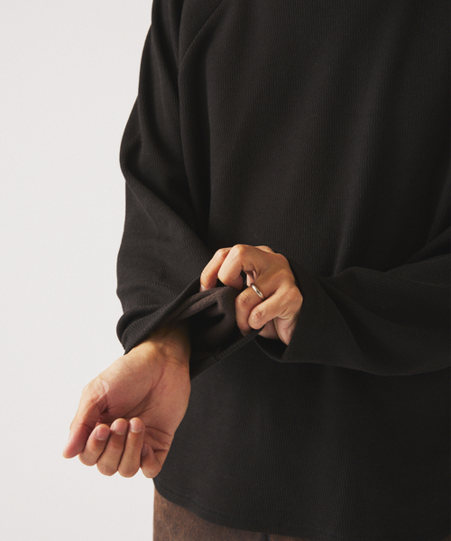 JOURNAL STANDARD relume（ジャーナルスタンダード　レリューム）の「バックベロア サーマル クルーネック（Tシャツ/カットソー・メンズ・チャコールグレー/ブラック/アイボリー・MEDIUM/LARGE）」の10枚目の写真