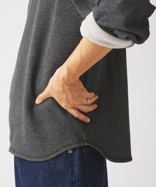 JOURNAL STANDARD relume（ジャーナルスタンダード　レリューム）の「バックベロア サーマル クルーネック（Tシャツ/カットソー・メンズ・チャコールグレー/ブラック/アイボリー・MEDIUM/LARGE）」の16枚目の写真