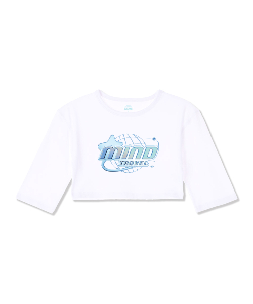 ASTRAL PROJECTION(アストラルプロジェクション)の「マインドトラベル スーピマ スパン 5部袖 ショート クロップTシャツ_ホワイト(Tシャツ/カットソー・レディース・その他・FREE)」の2枚目の写真