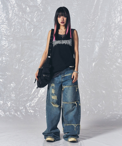 SCHISM INDUCING(スキズムインデューシング)の「METAL SLEEVELESS BLACK(Tシャツ/カットソー・レディース・その他・MEDIUM/LARGE)」の9枚目の写真