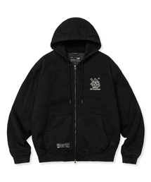 BROWNBREATH（ブラウンブレス）の「BB TWILL WASHED HOOD ZIP UP - BLACK（パーカー）」