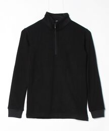 ティゴラ TIGORA +5℃アイヒートハーフジップシャツ無地BK