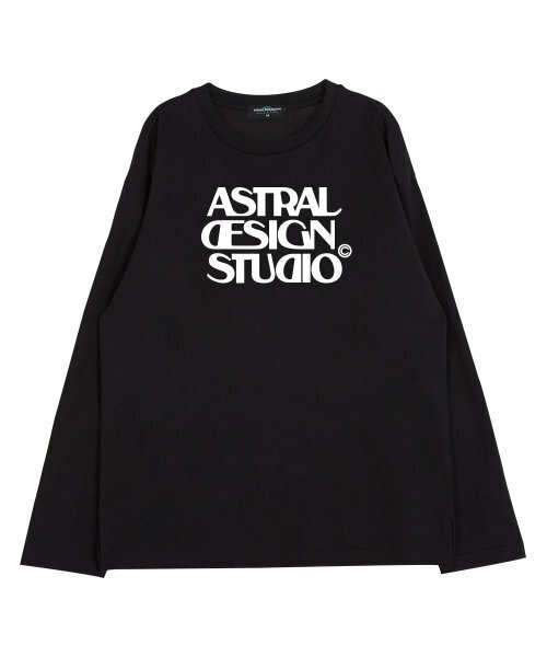 ASTRAL PROJECTION(アストラルプロジェクション)の「アストラルデザインスタジオ ラウンドネック 13番手綿ロングスリーブTシャツ_ブラック(Tシャツ/カットソー・メンズ・その他・LARGE/MEDIUM)」の1枚目の写真