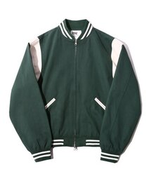 GRAYBLVD（グレイブラバット）の「エムシーツイルコットンバスティジャケット (グリーン)（スタジャン）」